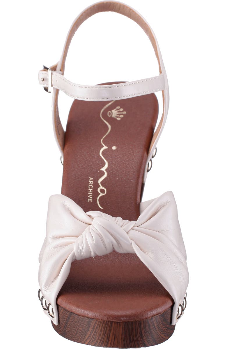 Nina Pop Ankle Strap Platform Sandal, Alternate, color, Antique White