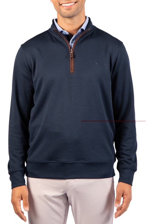 Ottoman Rib Quarter Zip Sweater