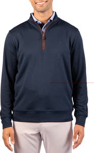TailorByrd Ottoman Rib Quarter Zip Sweater