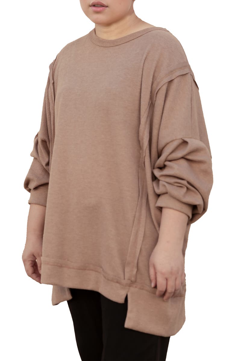 Standards & Practices Full Sleeve Relaxed Top, Alternate, color, Camel