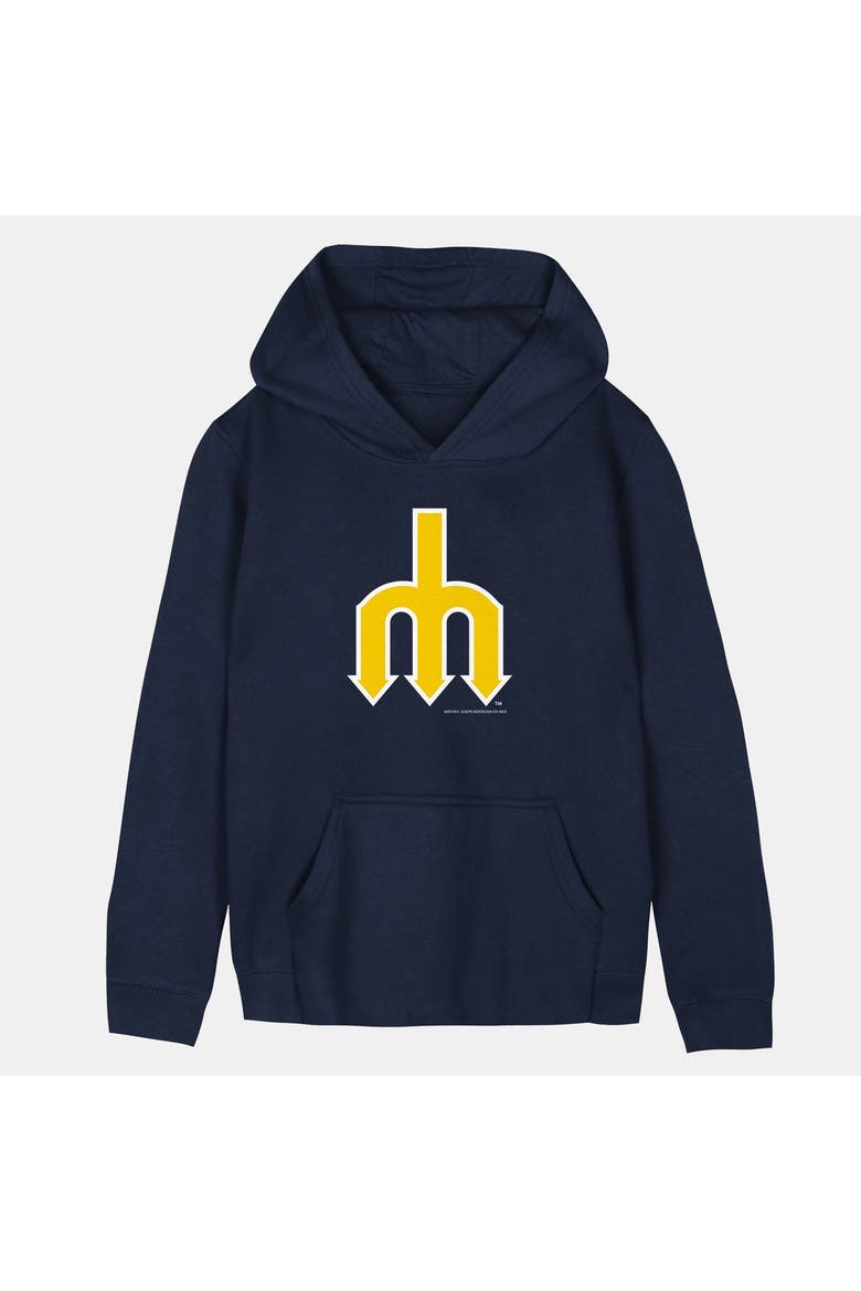 Toddler Mitchell & Ness  Navy Seattle Mariners Retro Logo Hoodie, Main, color, Navy