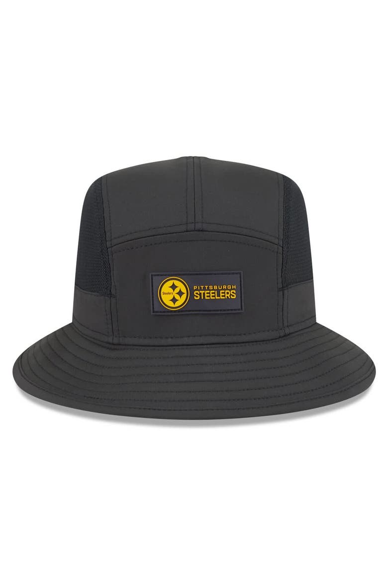 Men's New Era Black Pittsburgh Steelers 2025 Sideline  Bucket Hat, Alternate, color, Black