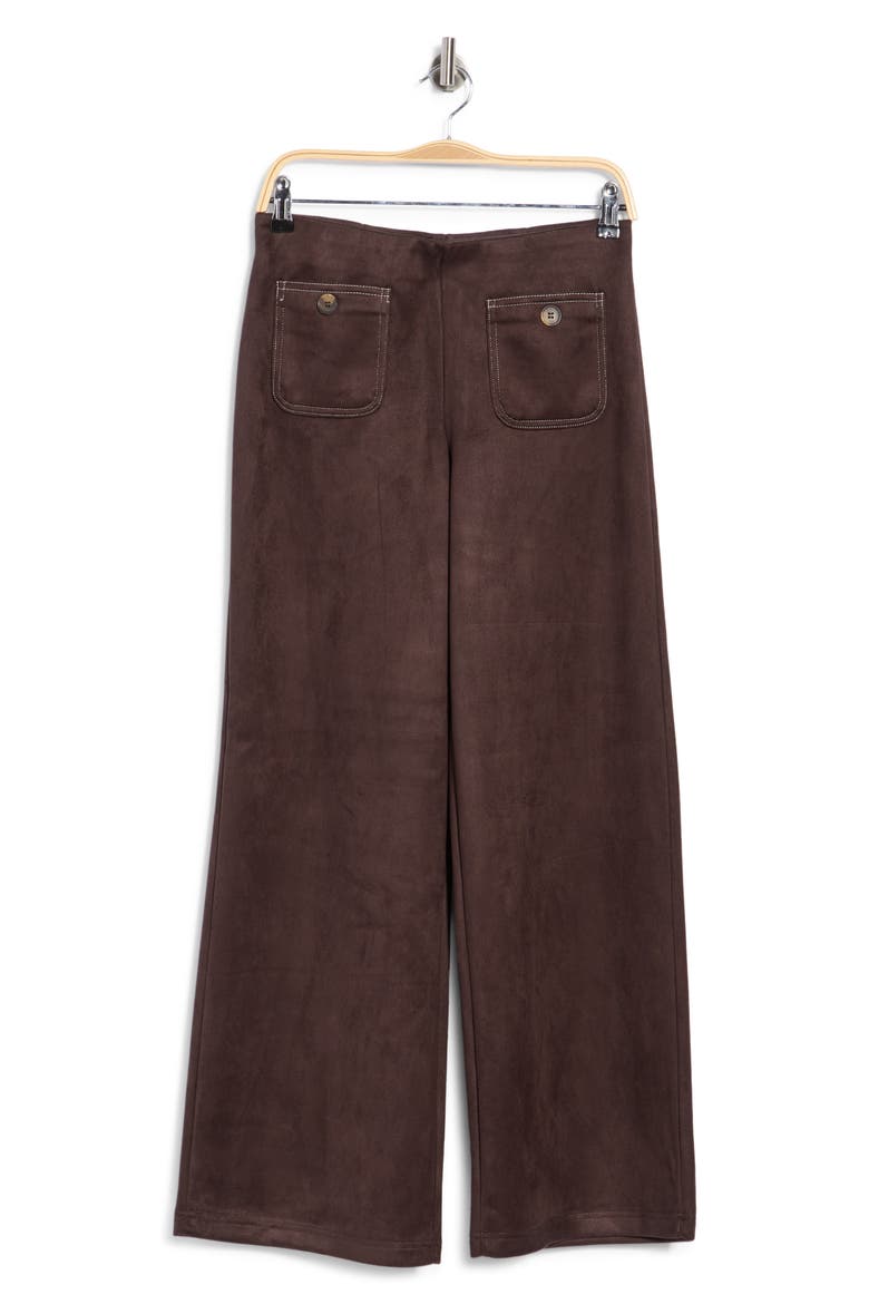 Faux Suede Pants, Main, color, RICH MOCHA
