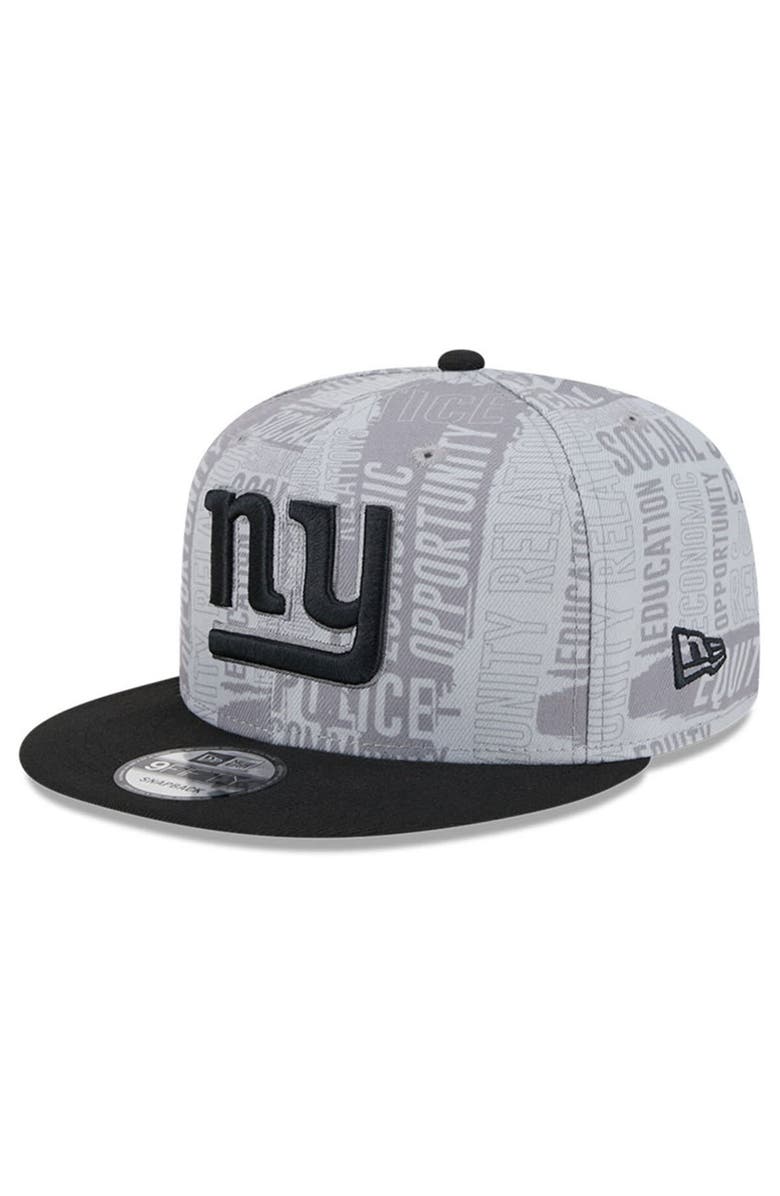 New Era Men's New Era Gray/Black New York Giants 2023 Inspire Change 9FIFTY Snapback Hat, Alternate, color,