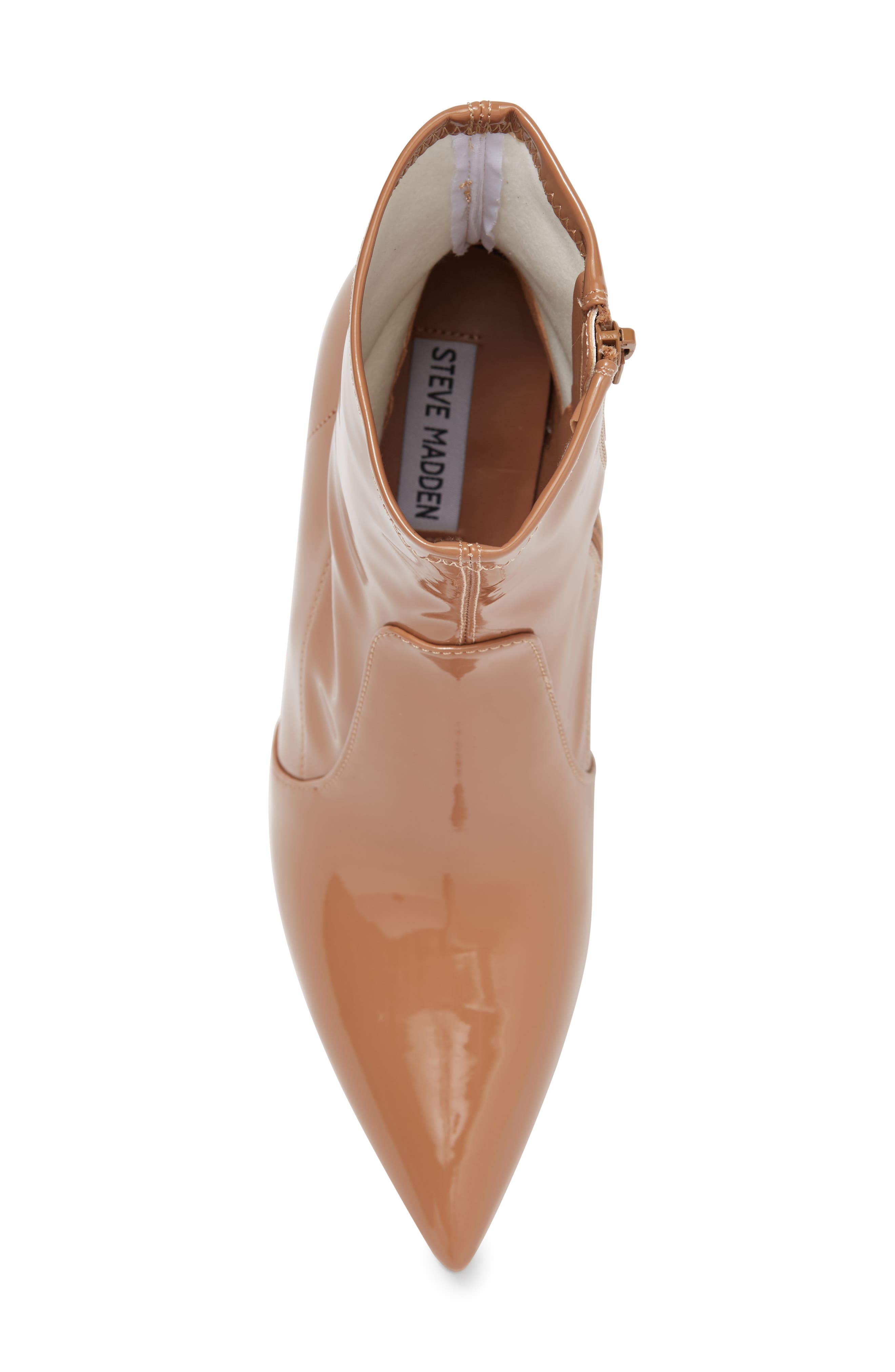 Hayes Block Heel Bootie, Alternate, color, CAMEL PATENT