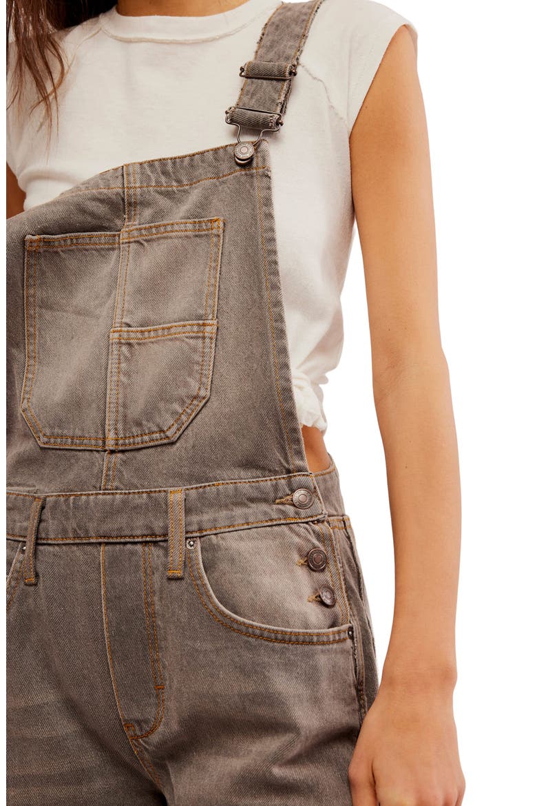 Good Luck Denim Overalls, Alternate, color, ARCHIVE GREY