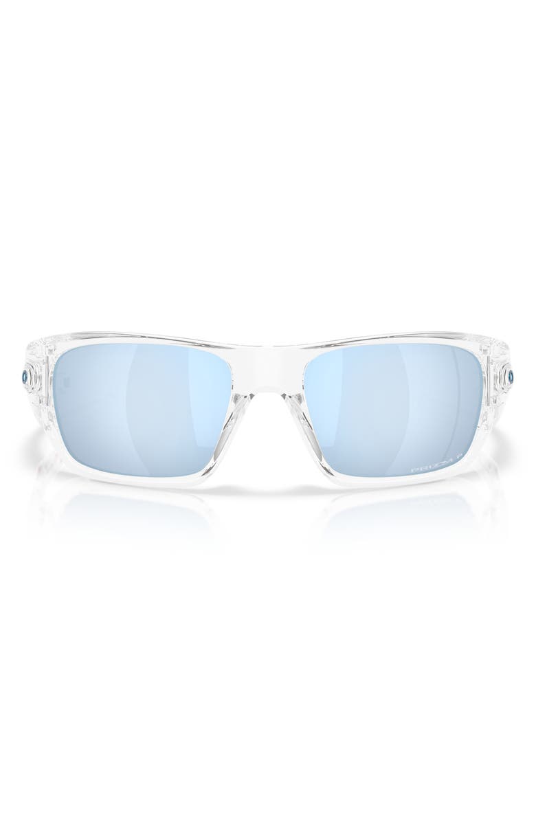 Oakley 60mm Prizm<sup>™</sup> Polarized Rectangular Sunglasses, Main, color, Blue