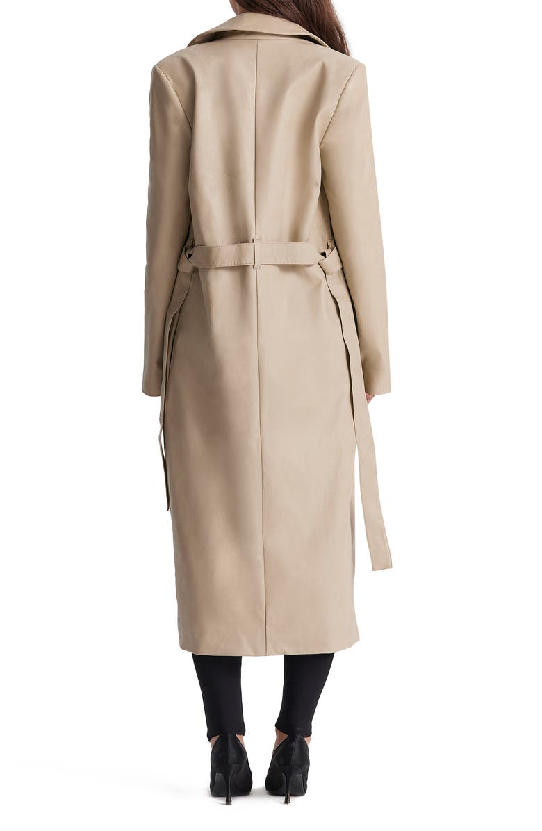 HOUSE OF CB Ariel Faux Leather Coat, Alternate, color, 