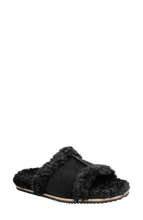 Clara Orthotic Faux Fur Lined Slide Slipper