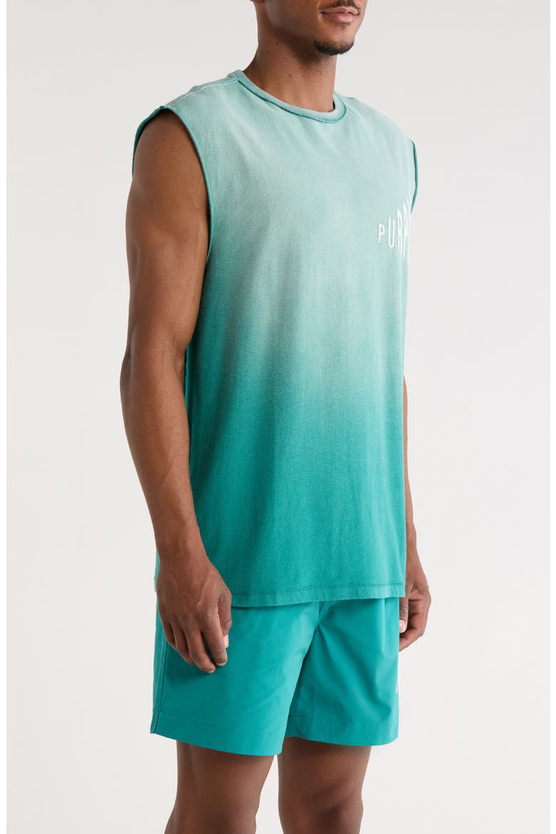 Distressed Sleeveless Graphic T-Shirt, Alternate, color, GREEN
