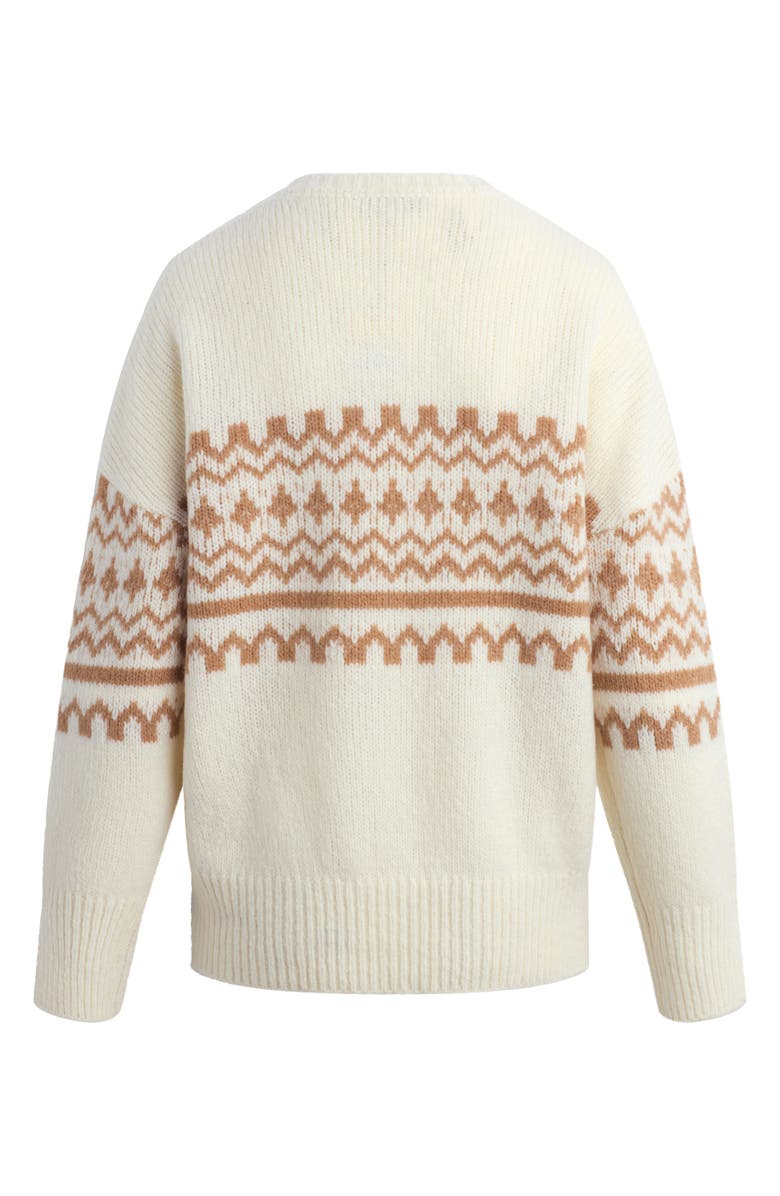 Favorite Daughter The Winter William Merino Wool Blend Sweater, Alternate, color, Ivory Fairisle