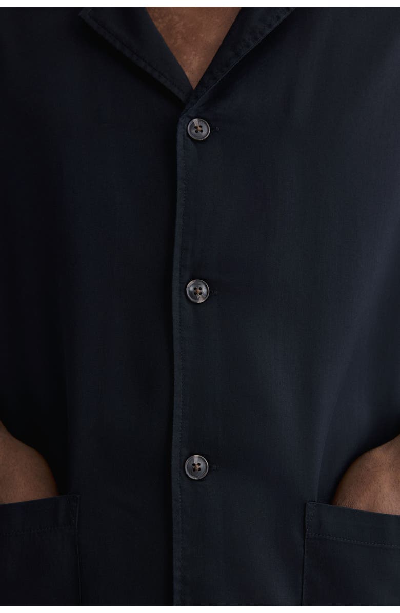 H&M Relaxed Fit Resort Shirt, Alternate, color, Black