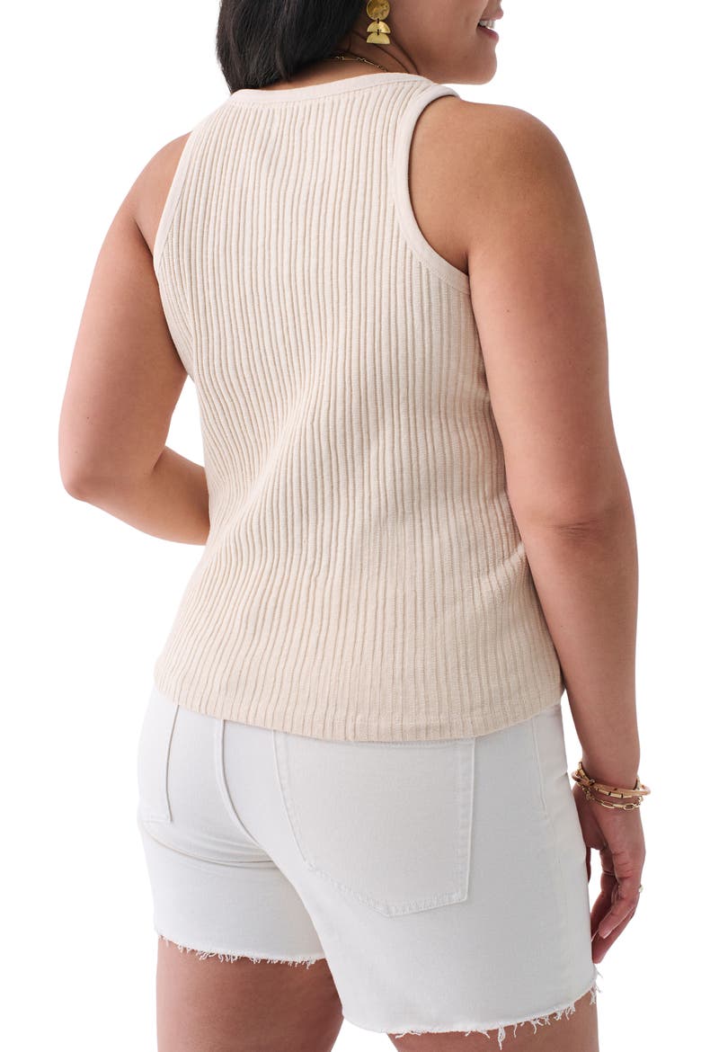Cambria Rib Tank, Alternate, color, EGRET