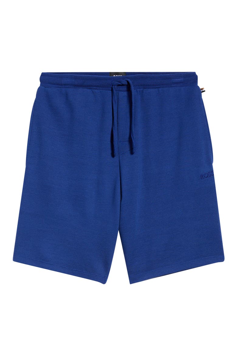 Ribbed Pajama Shorts, Alternate, color, MEDIUM BLUE
