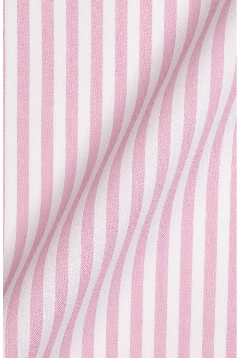 Bengal Twill Stripes Pima Cotton Shirt, Alternate, color, White Club Golden Pin Collar
