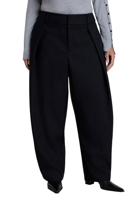 Pleat Detail Tailored Barrel Pant (plus)