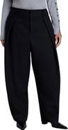ELOQUII Pleat Detail Tailored Barrel Pant (plus)