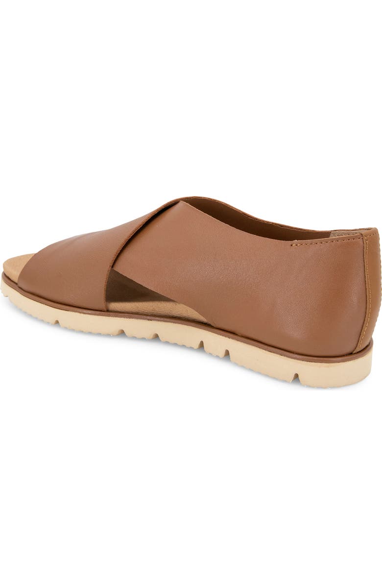 Gentle Souls Leslie Flat Sandal, Alternate, color, Luggage Leather