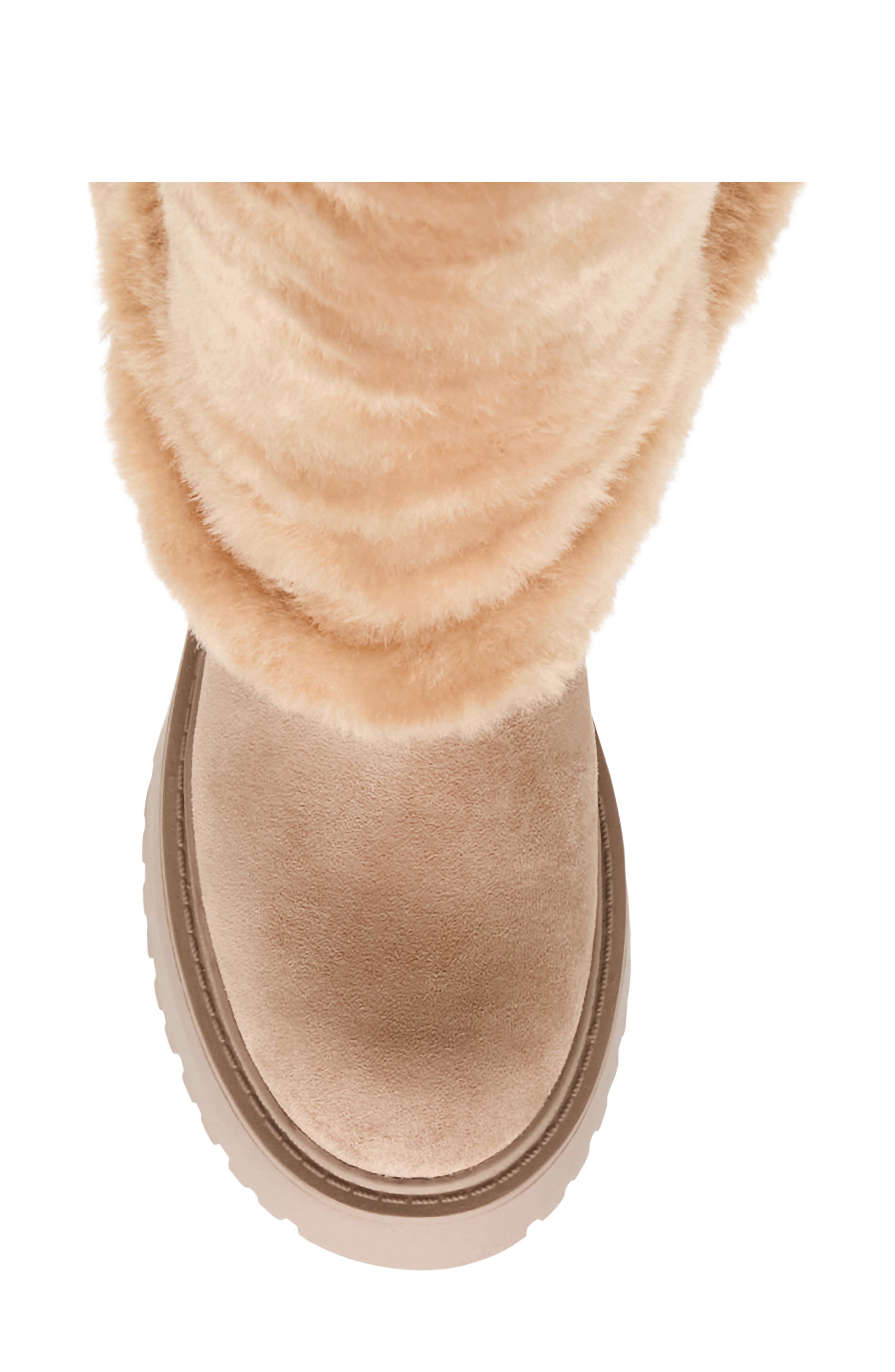 Dilemma Faux Fur Boot, Alternate, color, MID TAUPE