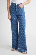 Veronica Beard Taylor High Waist Wide Leg Jeans