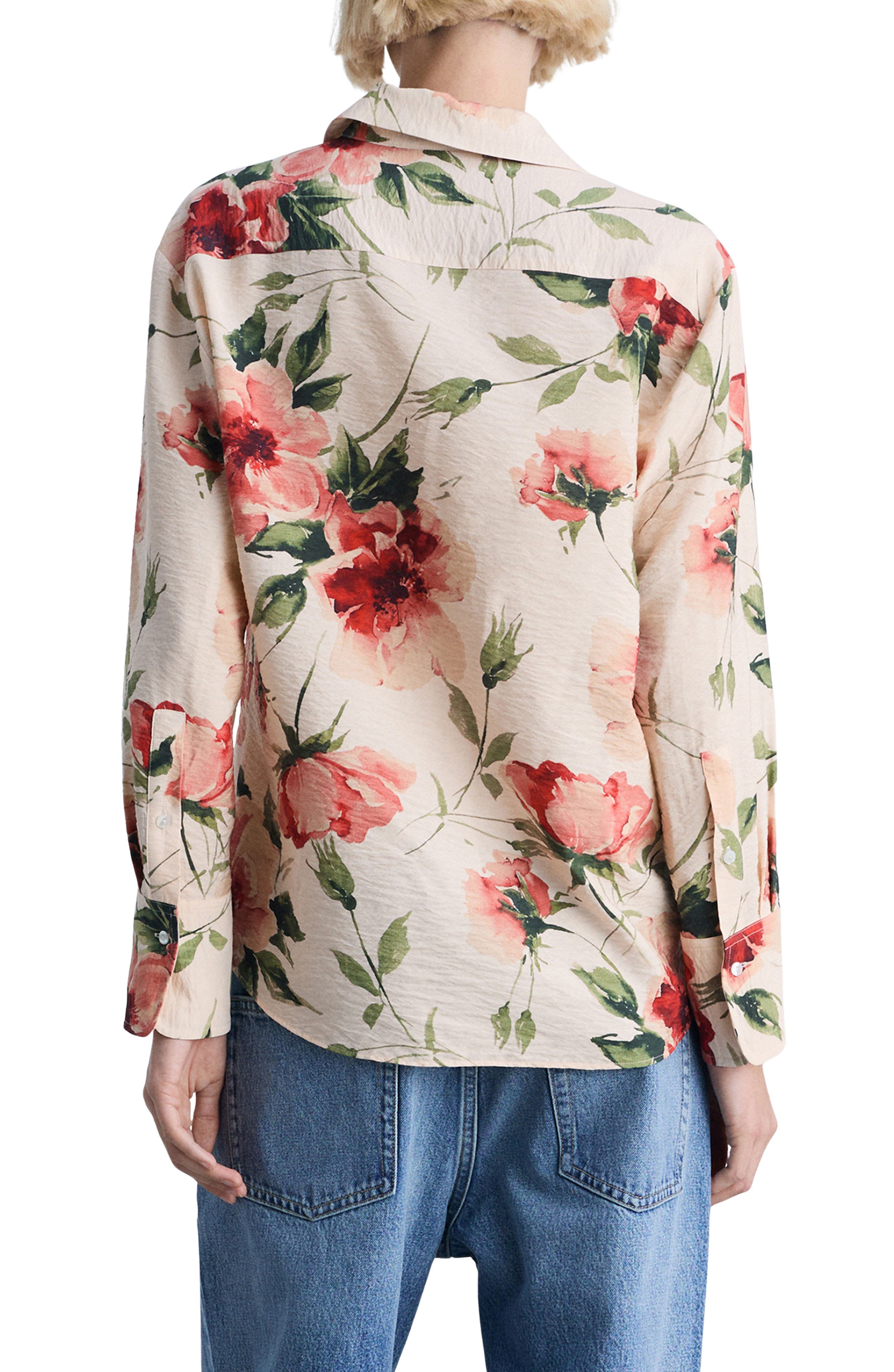 Floral Flowy Button-Up Shirt - image 2