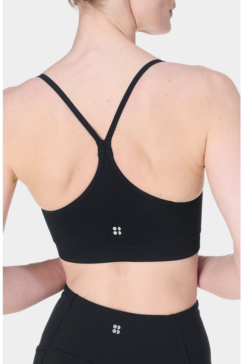 Spirit Restored Racerback Sports Bra, Alternate, color, BLACK