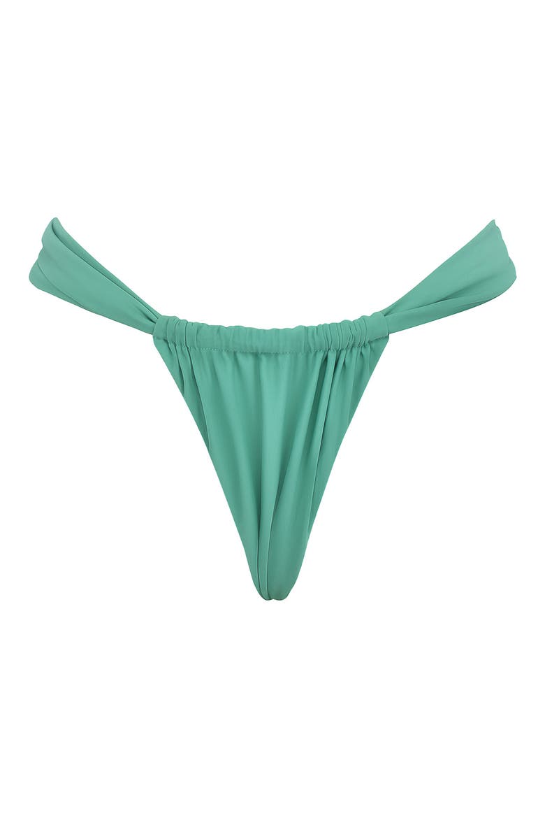 Gathered Bikini Bottoms, Alternate, color, EUCALYPTUS