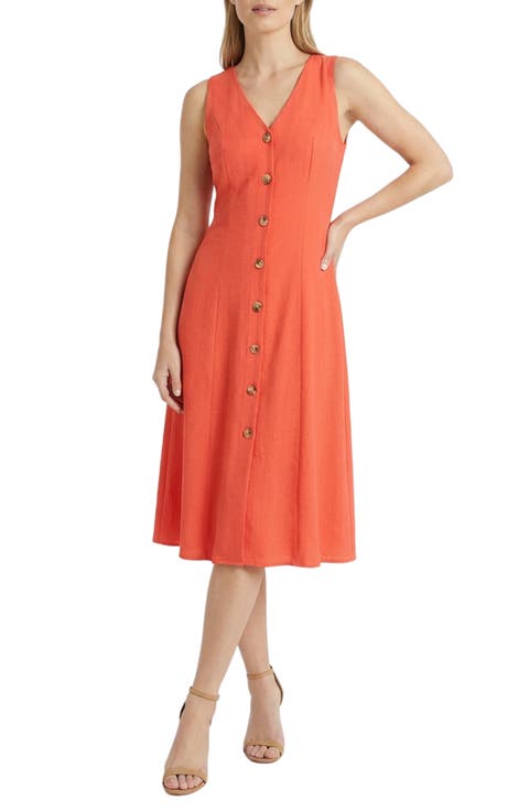 Sleeveless Midi Shirtdress