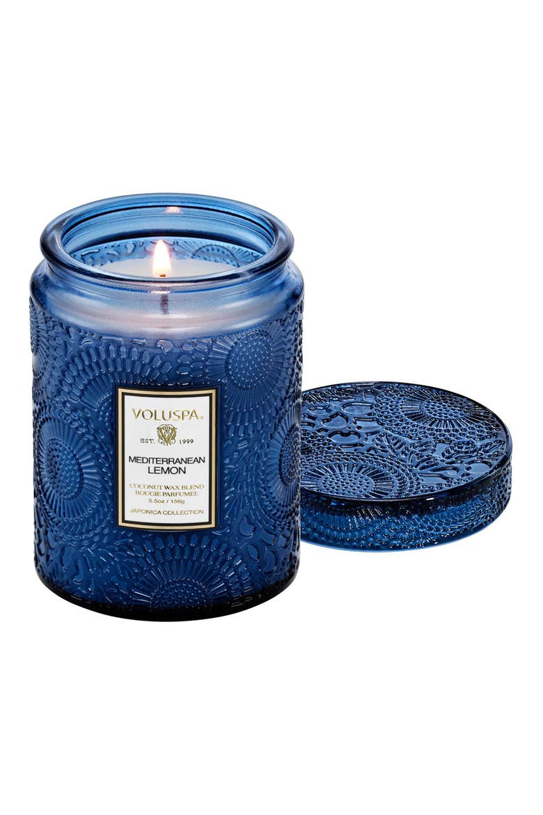 Mediterranean Lemon Small Jar Candle, Main, color, MEDITERRANEAN LEMON