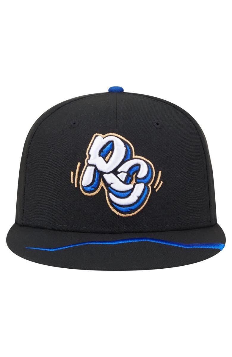 New Era Men's New Era Black Rancho Cucamonga Quakes Authentic Collection 59FIFTY Fitted Hat, Alternate, color, Black