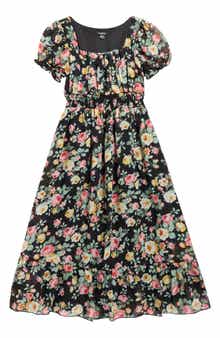 Zunie Kids' Floral Puff Sleeve Dress