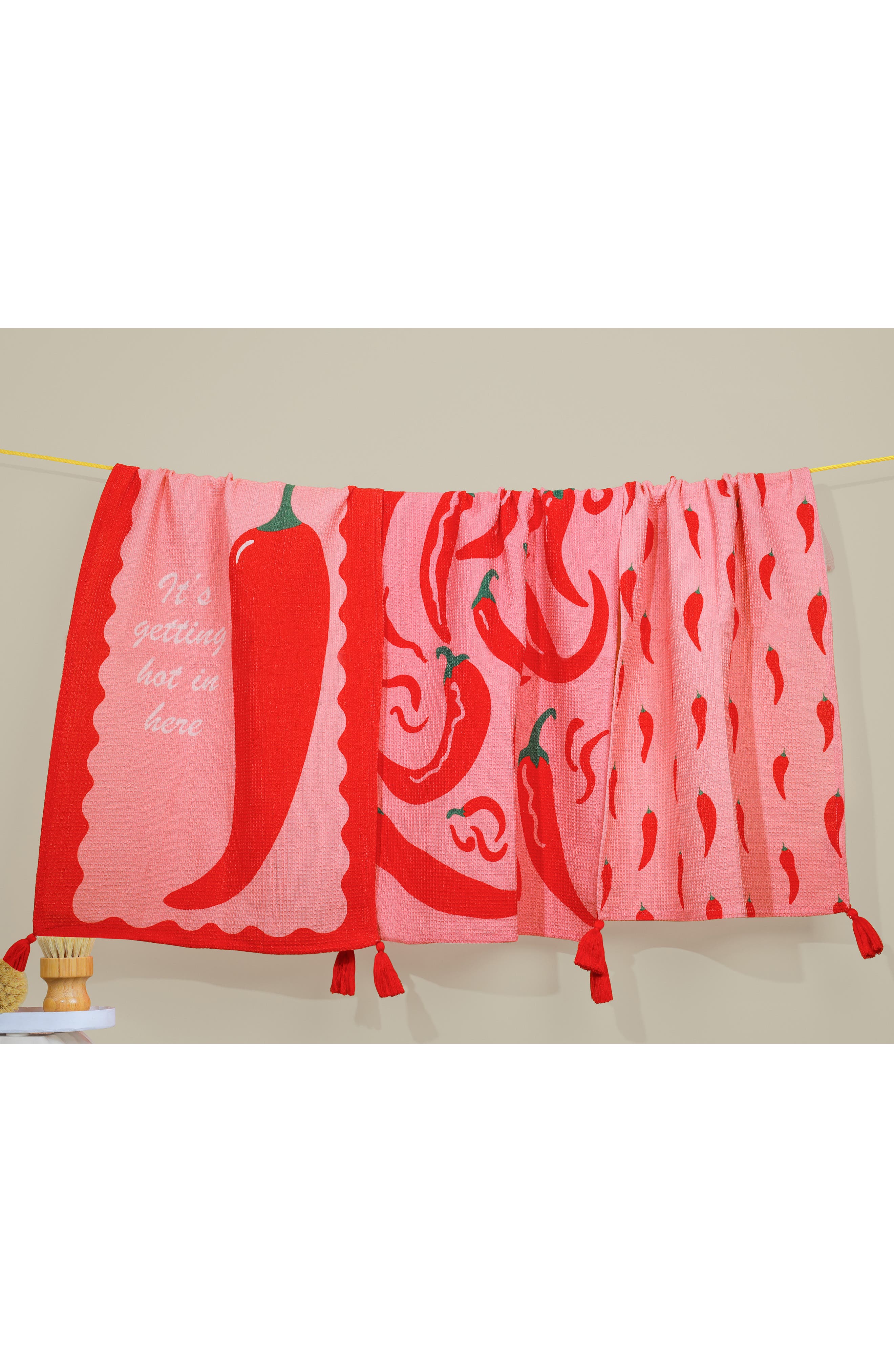 Tiramisu Set of Three It's Getting Hot in Here Chili Kitchen Towels ...