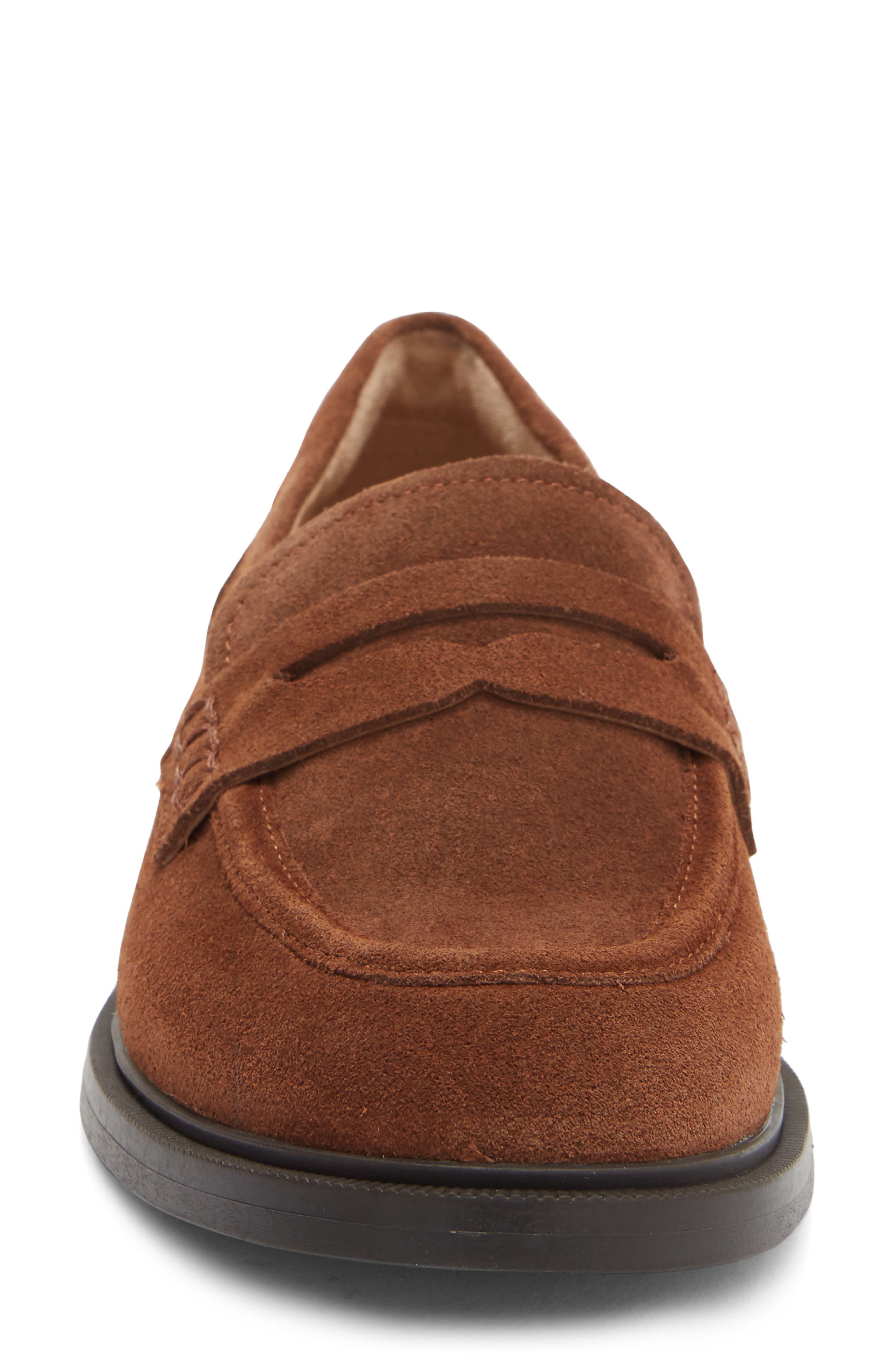 Enya Leather Loafer, Alternate, color, DARK TERRA TOFFEE