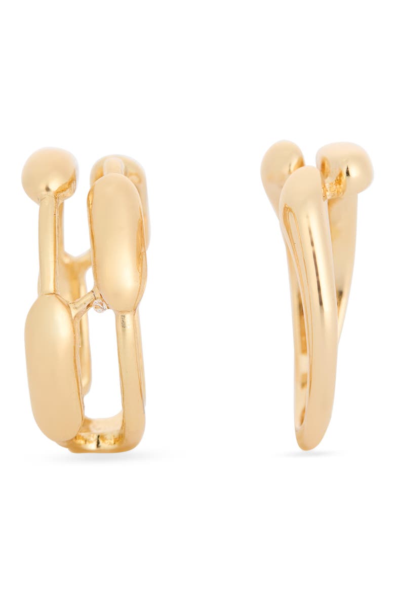 Set of 2 Abstract Rings, Alternate, color, GOLD