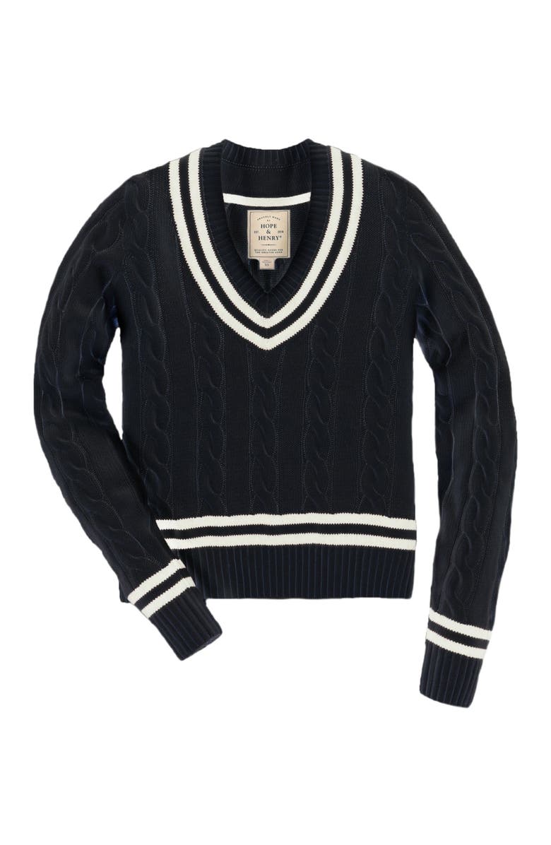 Hope & Henry Women's Organic V-Neck Cricket Sweater, Alternate, color, 