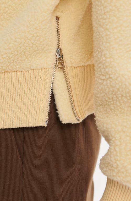 Varley Jaylin High Pile Fleece Half-zip Pullover In Yellow