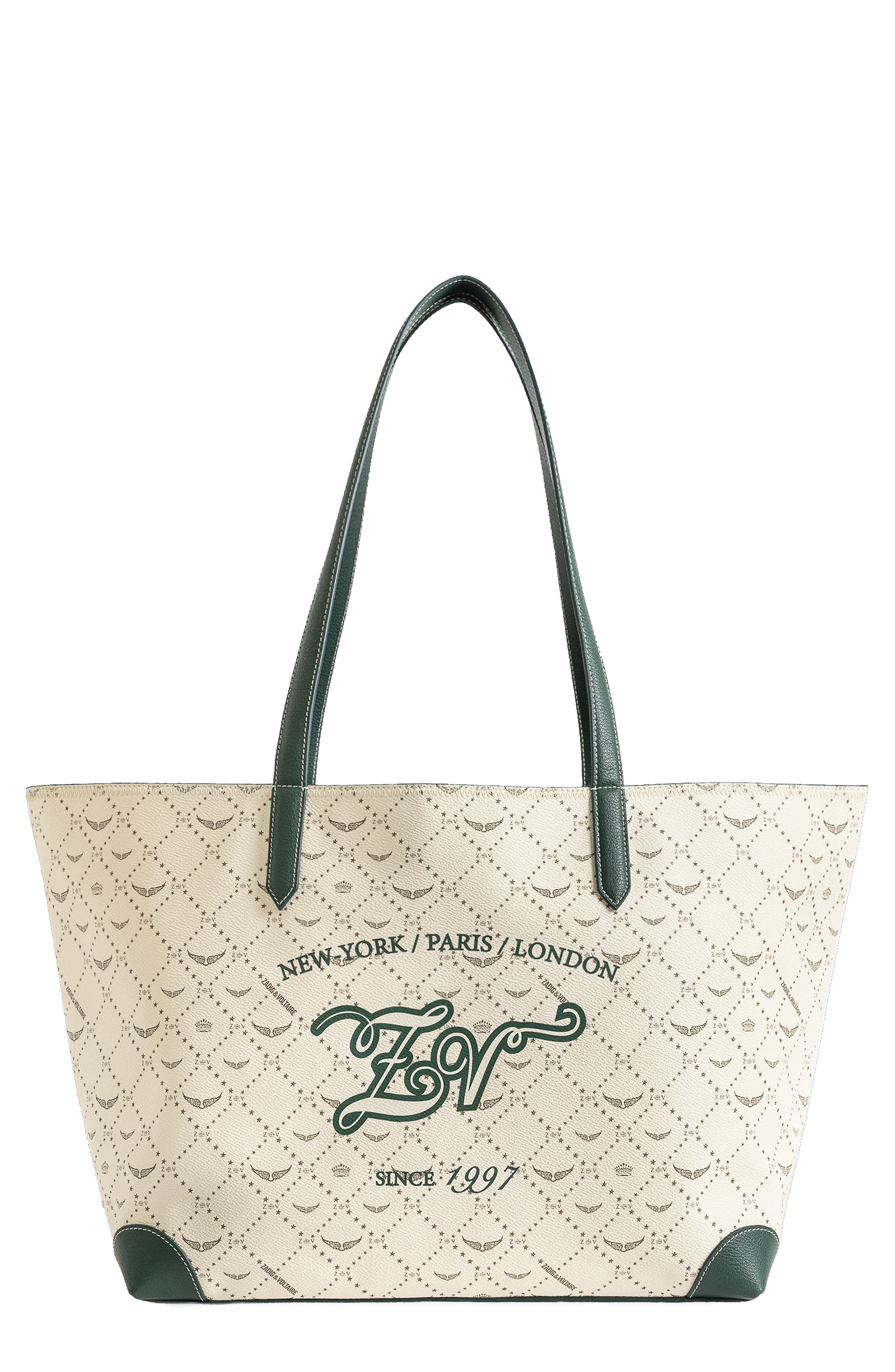 Z Shopper XL Monogram Faux Leather Tote, Main, color, FLASH