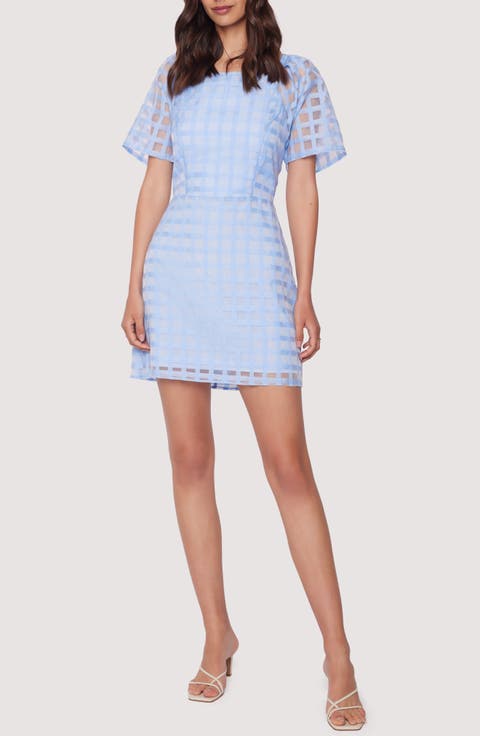 High Tide Grid Overlay Minidress