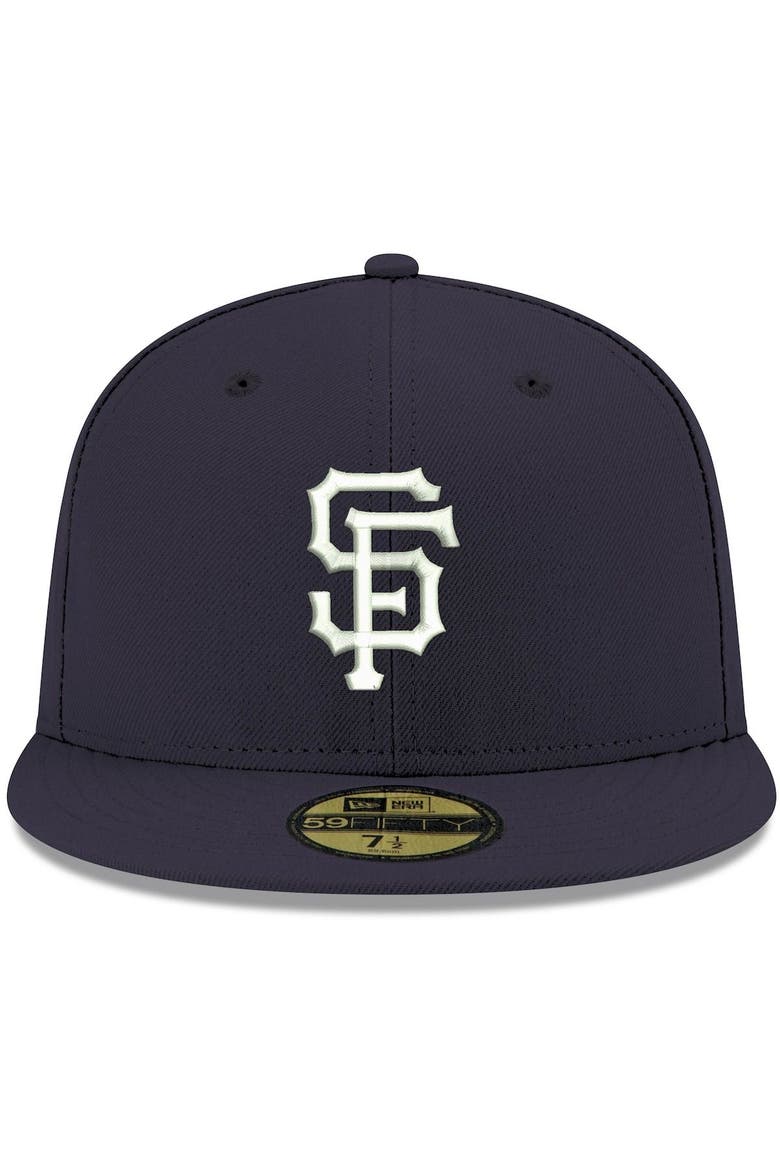 Men's New Era Navy San Francisco Giants White Logo 59FIFTY Fitted Hat, Alternate, color, Navy