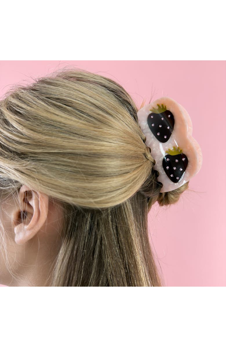 Centinelle Strawberries Hair Claw, Alternate, color, Blush