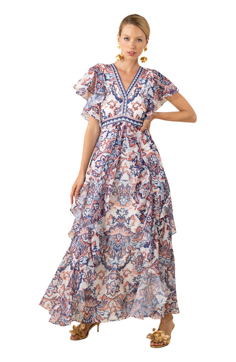 Hale Bob Aleah Chiffon Dress, Main, color, 