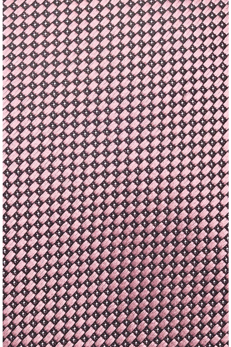 Neat Silk Tie, Alternate, color, MD PNK MICRO FAN