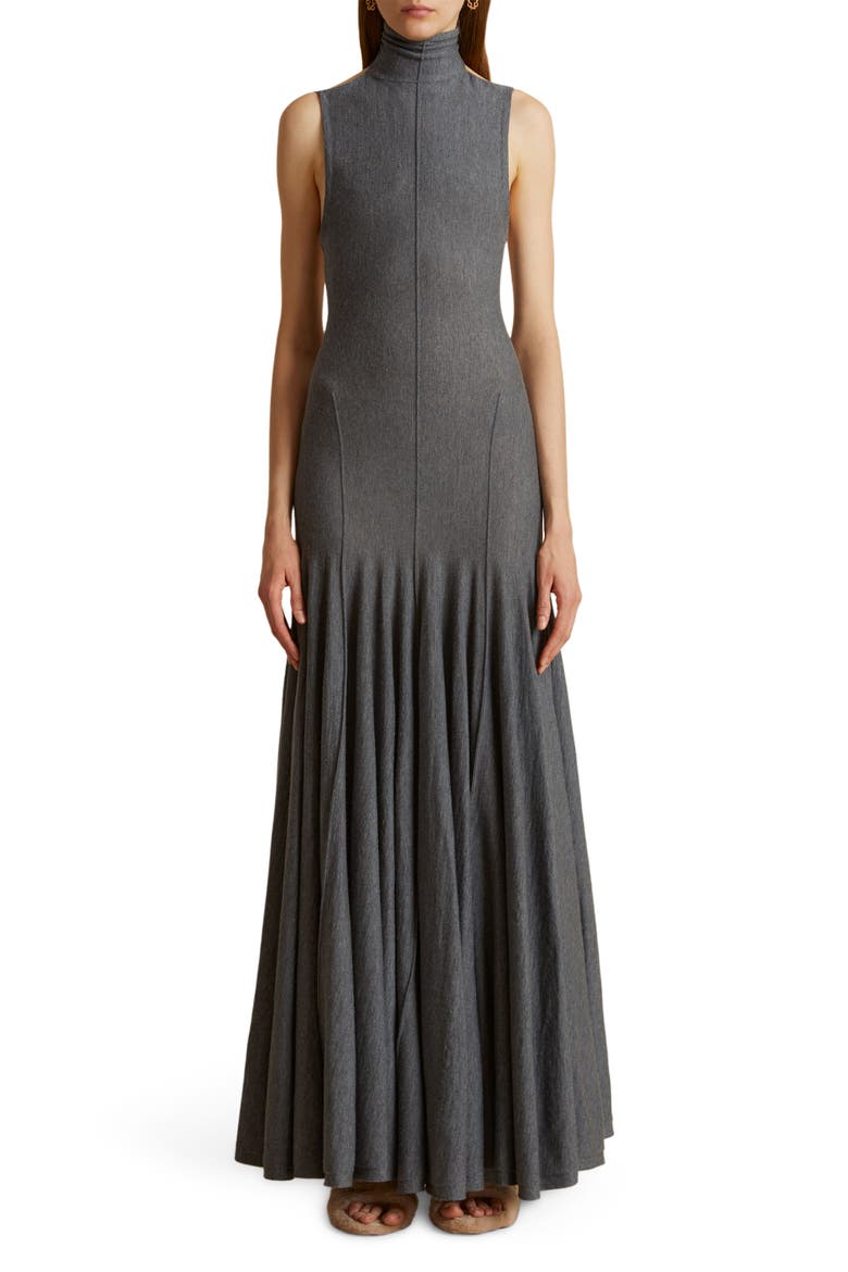 Romee Sleeveless Turtleneck Merino Wool Sweater Dress, Main, color, STERLING