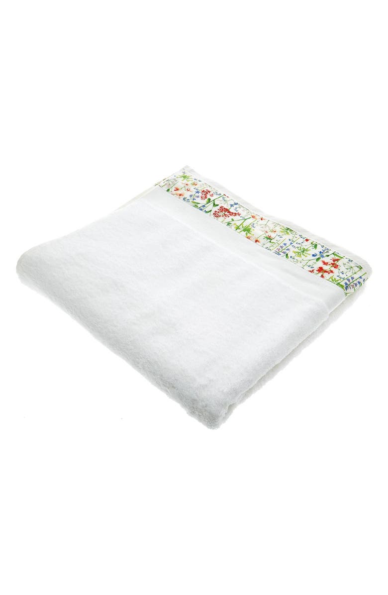 Flowers of Liberty Floral Trim Bath Towel, Main, color, 