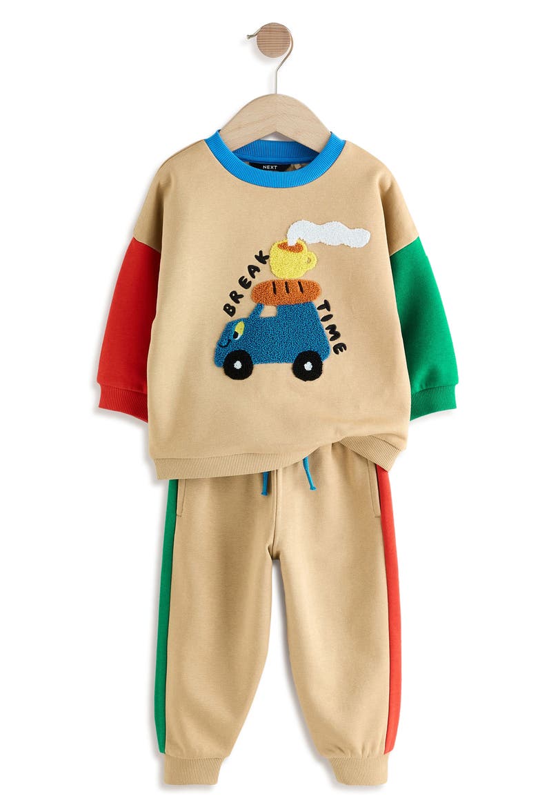 Kids' Break Time Sweatshirt & Joggers Set, Main, color, TAN