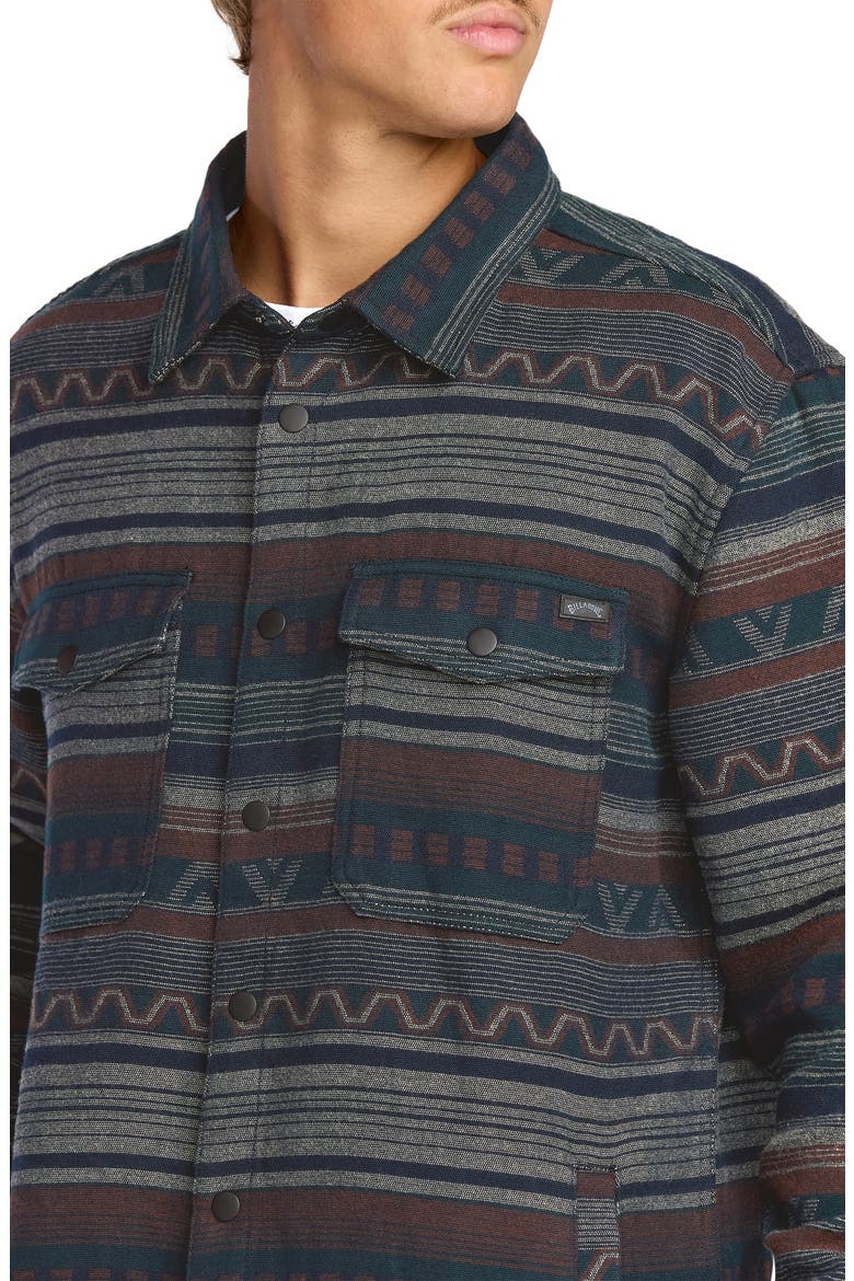 Lodge Jacquard Snap Front Shirt, Alternate, color, CHINO