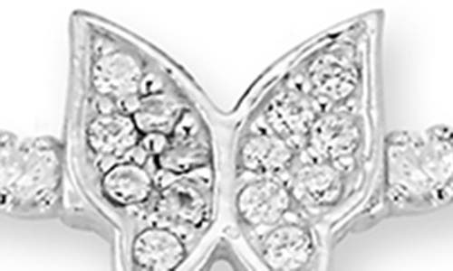 Sphera Milano Cz Butterfly Tennis Bracelet In Silver