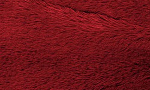 Noize Savannah Faux Fur Longline Coat In Red