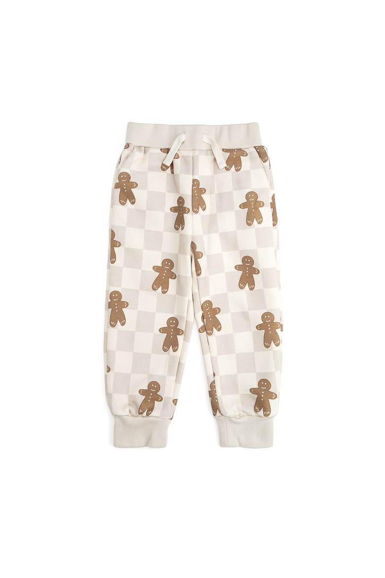 Gingerbread Christmas Checkered Jogger, Main, color, Ivory