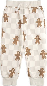 Sweet Wink Gingerbread Christmas Checkered Jogger